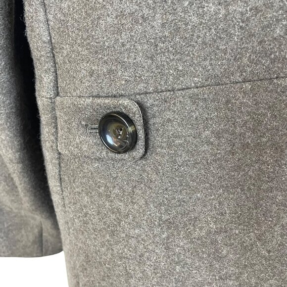 Banana Republic Womens Brown Wool Blend Button-Front Coat Sz XL - Picture 5 of 8